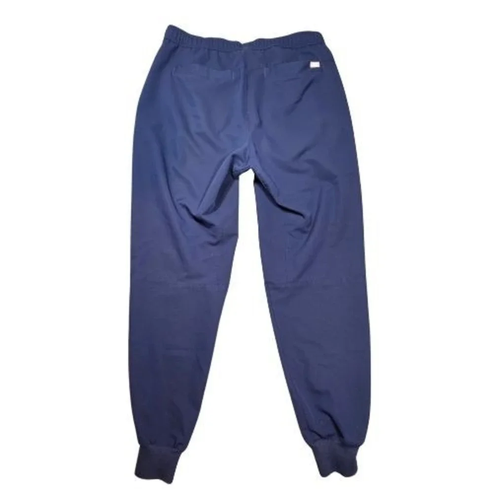 FIGS Tansen L Technical Collection Navy Blue Jogger Scrub Pants Stretch Nursing‎